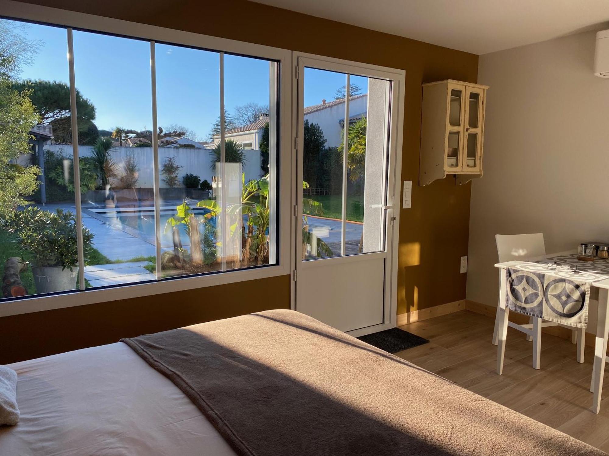 Maison M, Chambre Privee Acces Jardin Piscine Et Jacuzzi Pres De La Rochelle La Rochelle  Zimmer foto